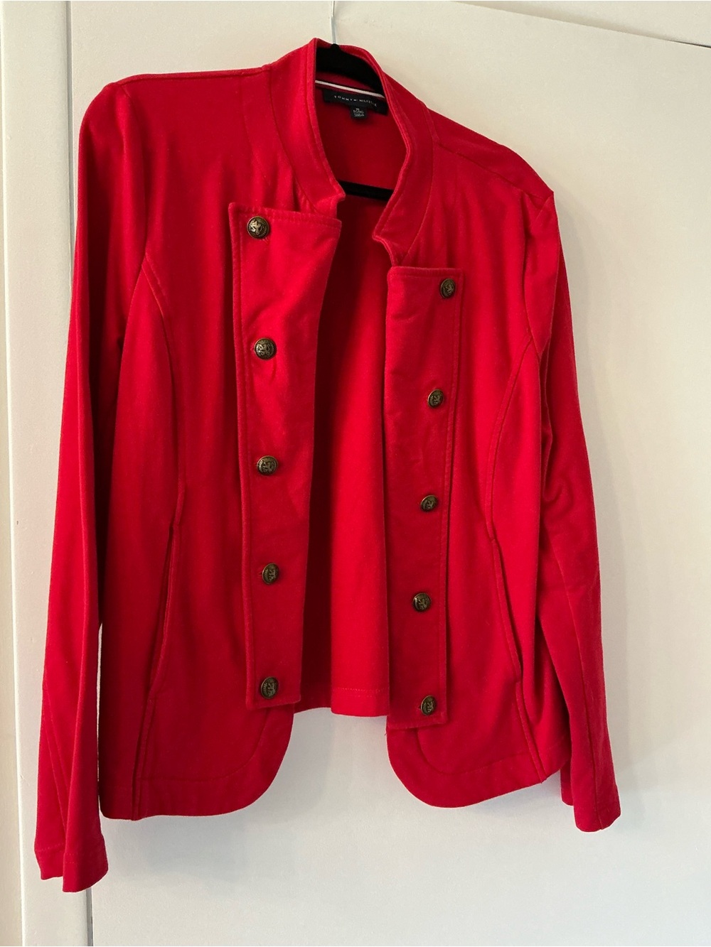 Tommy Hilfiger Red Military-Style Blazer